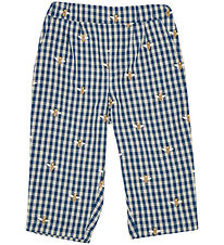 Flöss Bukser - Olivian - Bee Blue Check