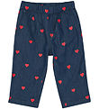 Flöss Bukser - Amee - Denim - Mid Blue Heart