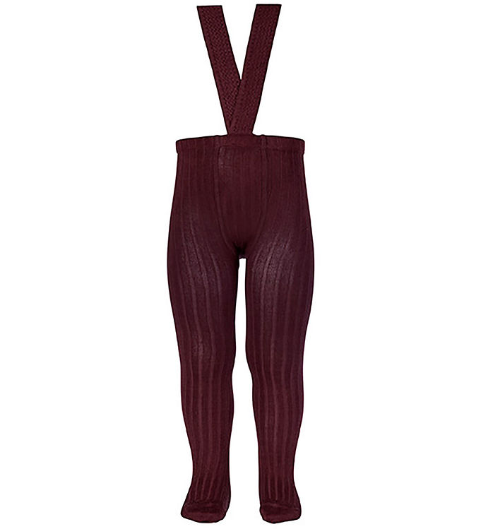 Condor Strømpebukser m. Seler - Rib - Syrah