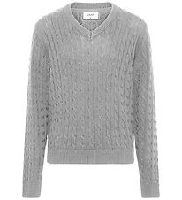 Grunt Bluse - Strik - GrAron - Grey Melange Grunt Bluse - Strik - GrAron - Grey Melange