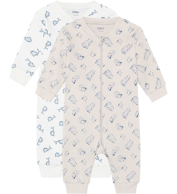 Pippi Baby Heldragter - Natdragter - 2-pak - Flint Stone