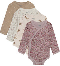 Pippi Baby Slå-om Bodyer l/æ - 4-pak - Violet Ice Pippi Baby Slå-om Bodyer l/æ - 4-pak - Violet Ice