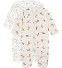 Pippi Baby Natdragter m. Fødder - 2-pak - Violet Ice