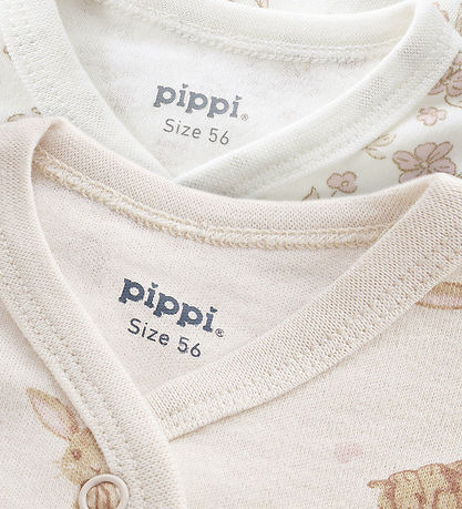 Pippi Baby Natdragter m. Fødder - 2-pak - Violet Ice