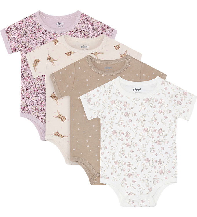 Pippi Baby Bodyer k/æ - 4-pak - Violet Ice