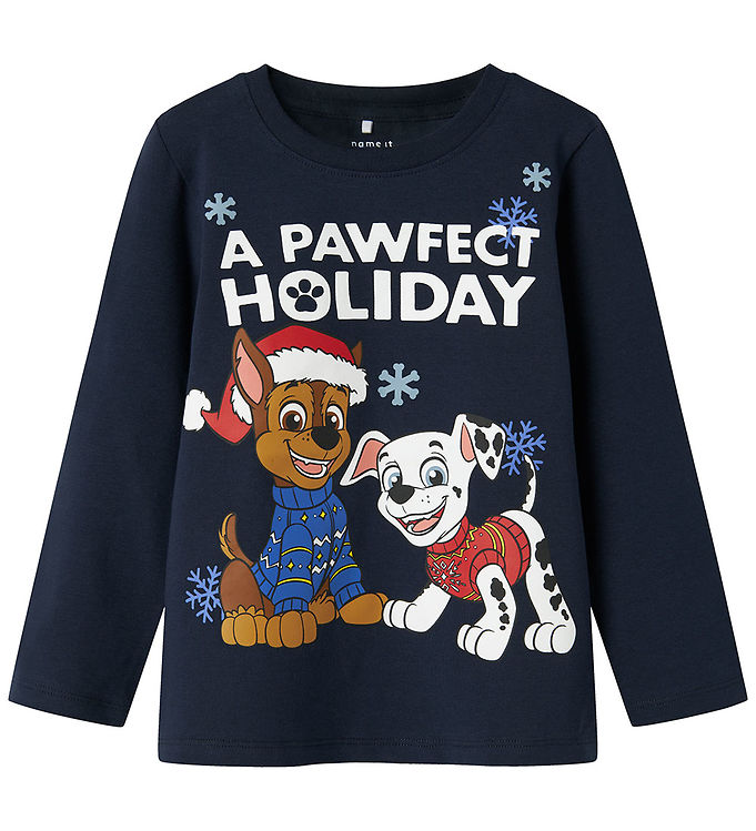 Name It Paw Patrol Bluse Navy Blazer Med Julemotiv - Str. 2y 92cm