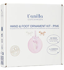 Vanilla Copenhagen Hånd- og Fodaftryk sæt m. Bånd - Rosa