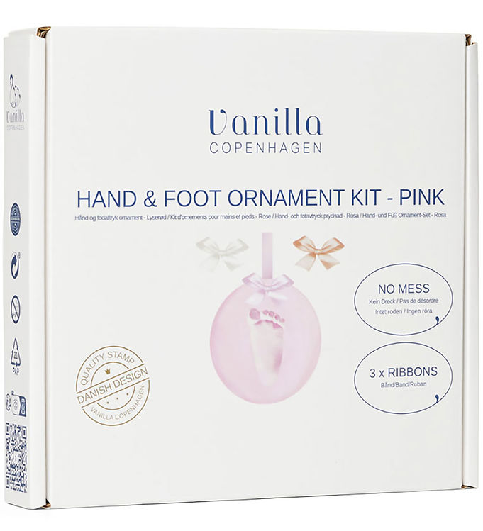 Vanilla Copenhagen - Hånd Og Fodaftryk - Lyserød - ø11 Cm