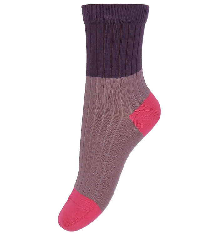 Melton Strømper - Hortensia m. Pink