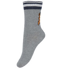 Melton Strømper - Tiger - Light Grey Melange