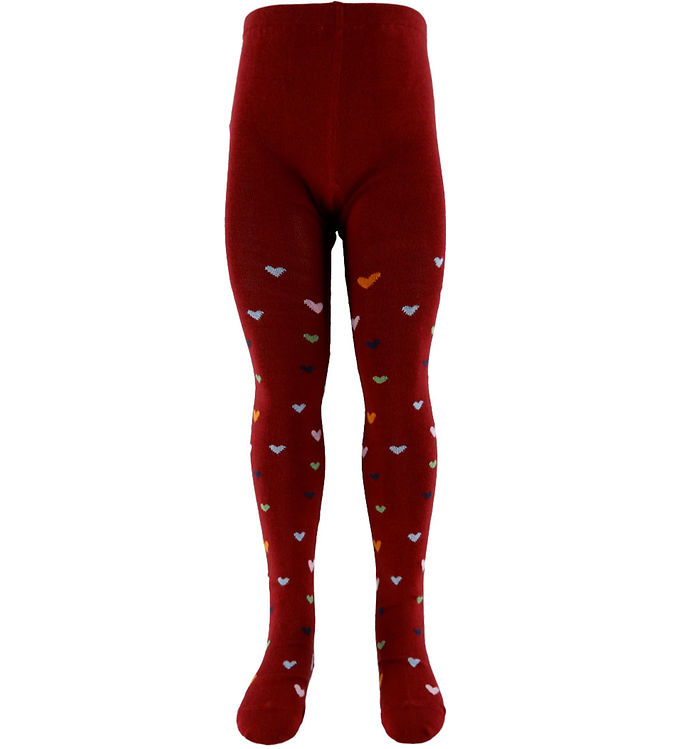 Melton Strømpebukser - Wild Hearts - Sundried Tomato