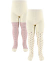 MiniPop Strømpebukser - Bamboo - 2-Pak - Pale Pink