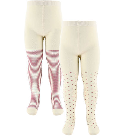 MiniPop Strømpebukser - Bamboo - 2-Pak - Pale Pink