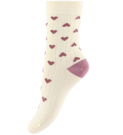 MiniPop Strømper - Bamboo - 3-Pak - Heart Mix