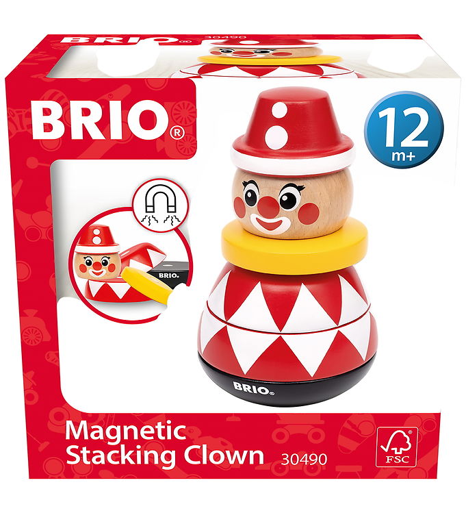 BRIO Stablelegetøj - Magnestisk - Klovn - 5 Dele