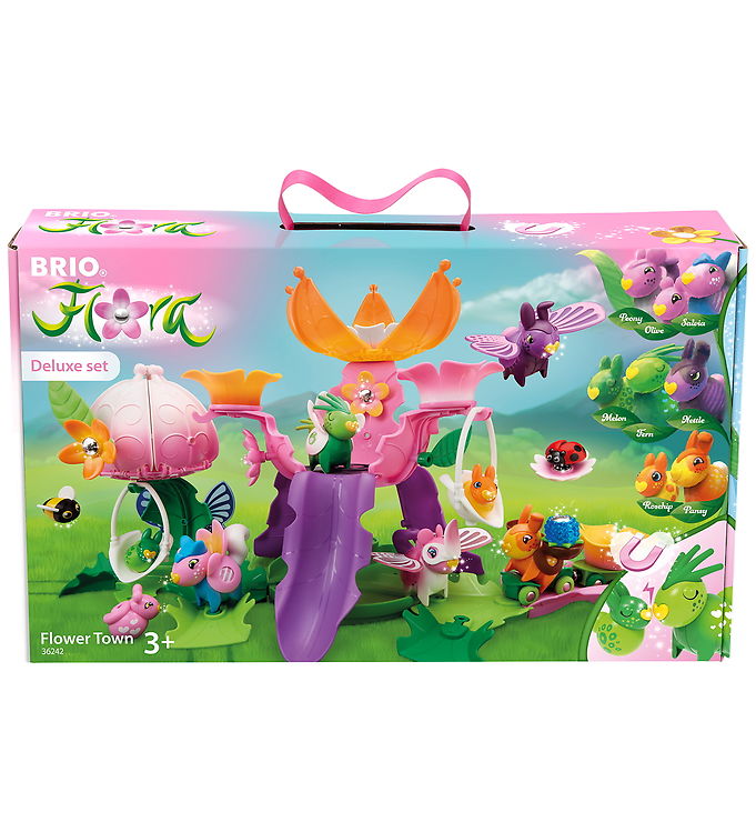 BRIO Flora Blomsterby m. Figurer - 47 Dele