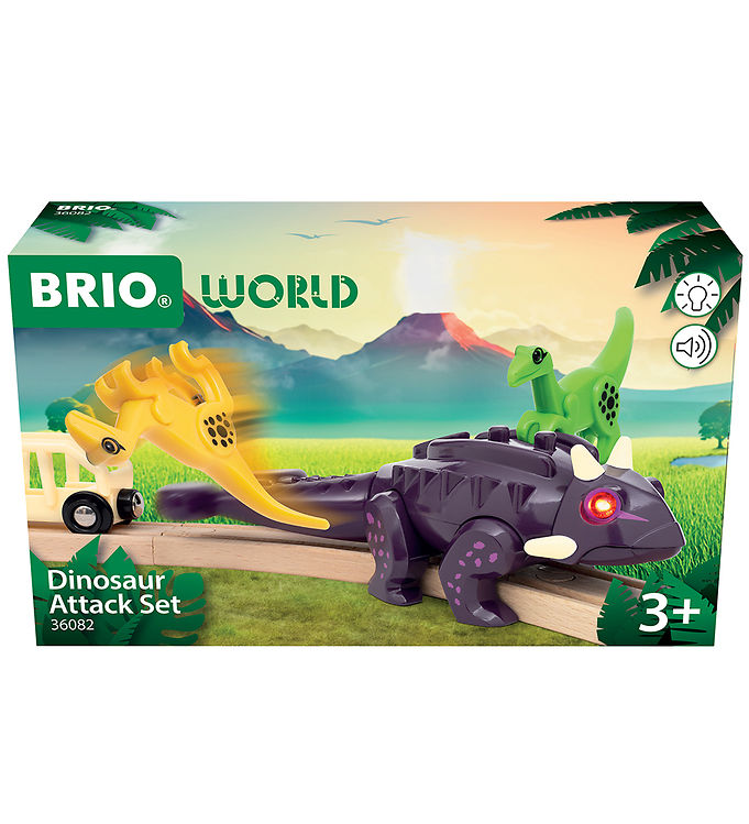 BRIO World Dinosaurer m. Lys og Lyd - Attack sæt