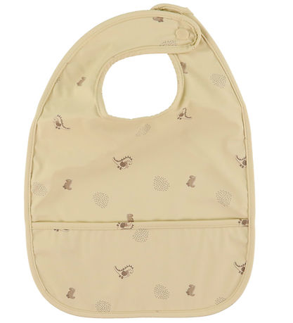 OYOY Slabbetjes - 2-pack - Dino Bib - Boter/Kersenrood