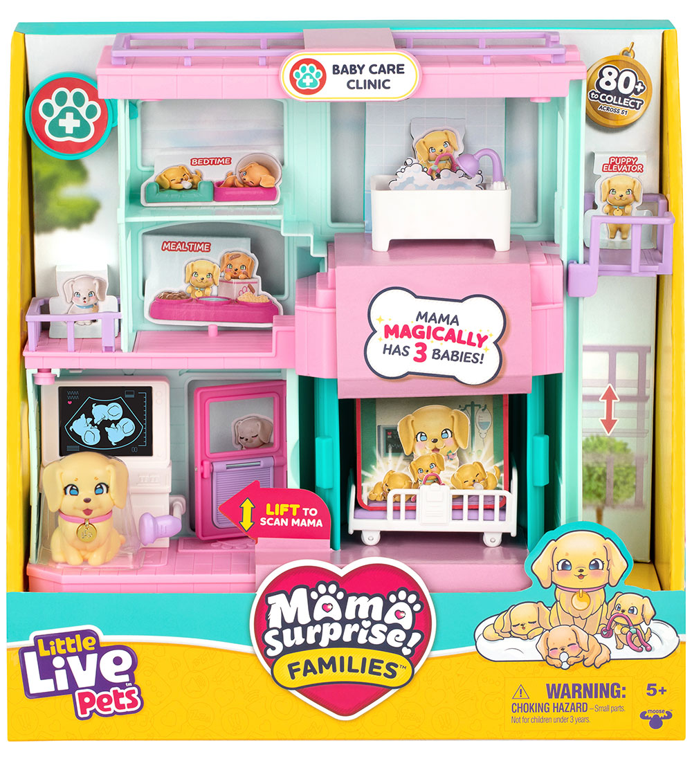 Little Live Pets Welpenklirren m. 3 Welpen - Mama Überraschung - Little Live Pets - One Size - Spielzeugfiguren