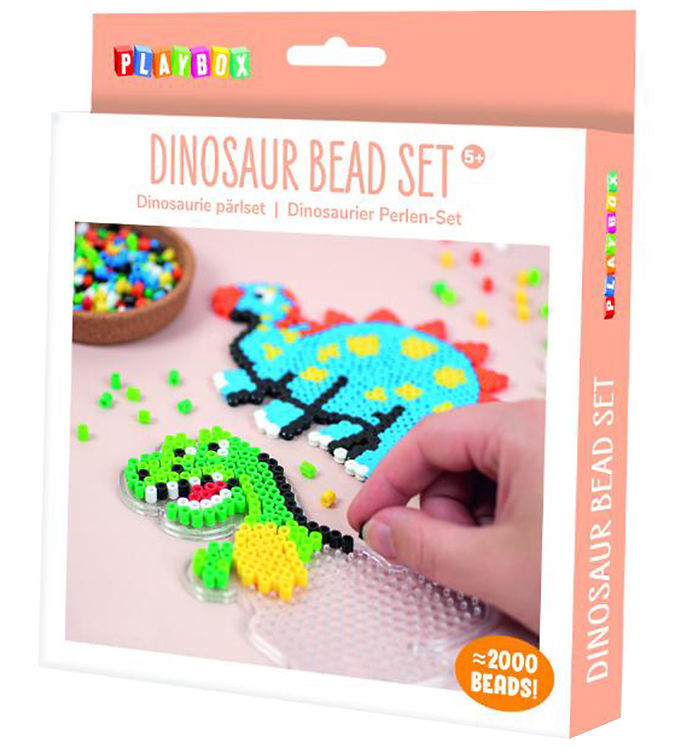 Playbox Perlesæt - 2000 stk. - Dinosaurer