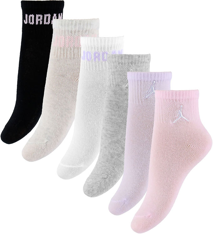 Jordan Ankelstrømper - 6-pak - Pink Foam