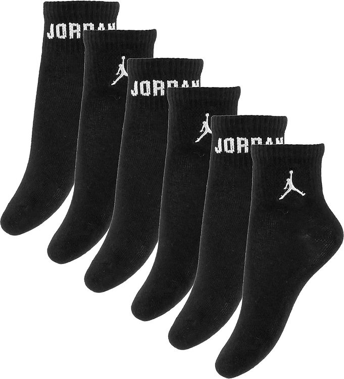 Jordan Ankelstrømper - 6-pak - Sort m. Hvid
