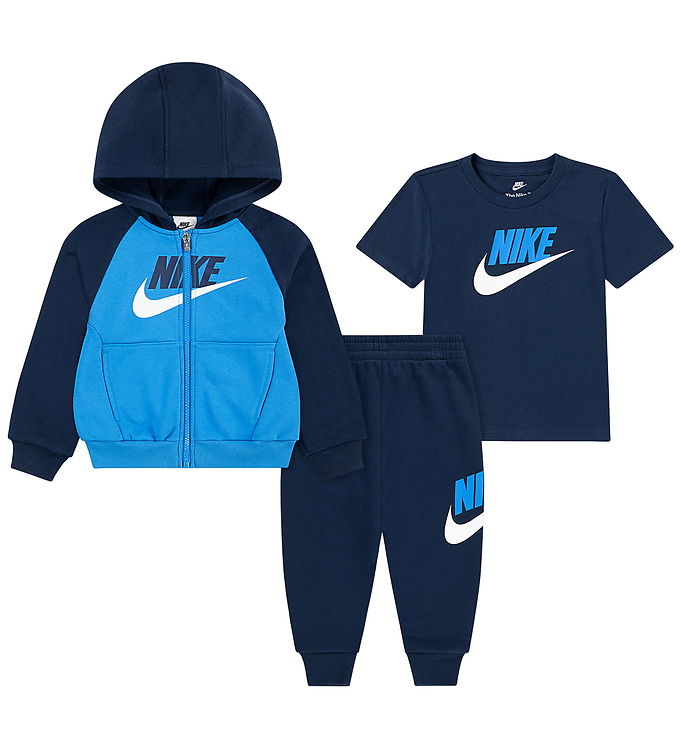 Nike Sweatsæt - Midnight Navy/Blå