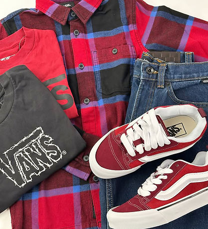 Vans Skjorte - Larkspur Plaid - Bordeaux/Sort