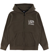 Vans Cardigan - Rippled - Coal Brown m. Print Vans Cardigan - Rippled - Coal Brown m. Print