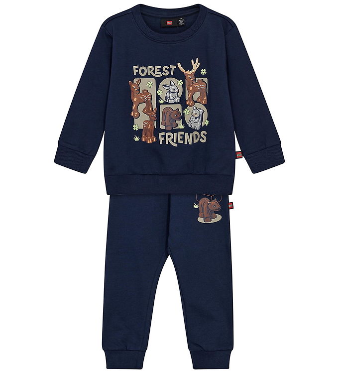 LEGO® Wear Duplo Sweatsæt - LwSanyu - Mørkeblå m. Dyr