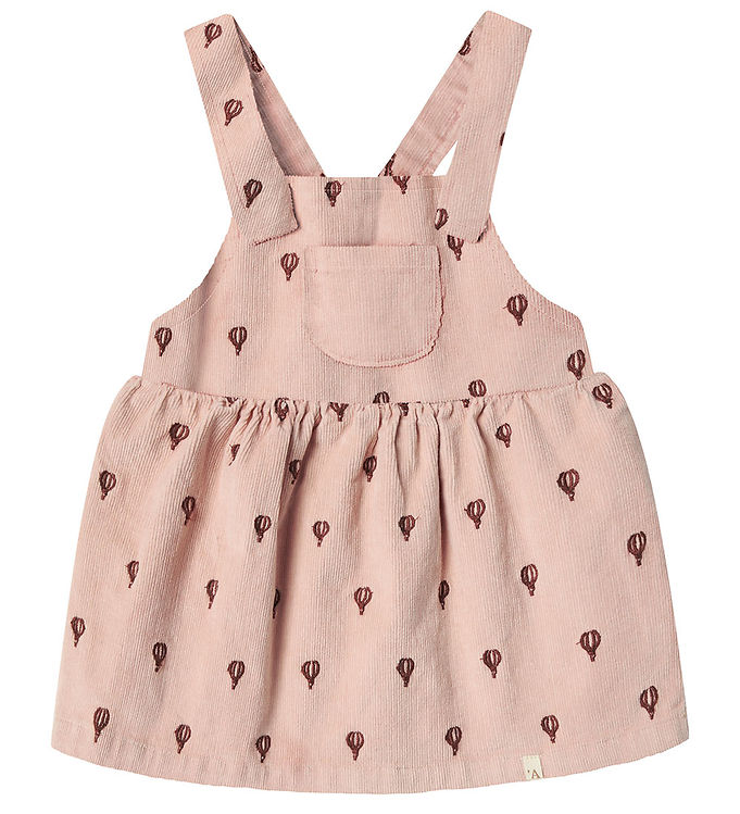 Lil Atelier Kjole - Fløjl - NbfNelly - Cameo Rose/EMB
