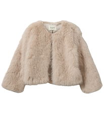 Sofie Schnoor Jakke - Imiteret Pels - FullaSY - Light Grey
