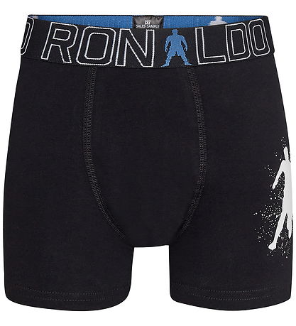 Ronaldo Boxershorts - Noos - 2-pak - Sort/Grå m. Blå