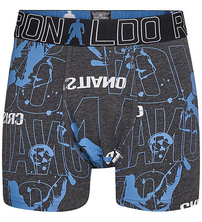Ronaldo Boxershorts - Noos - 2-pak - Sort/Grå m. Blå
