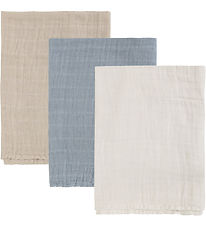 Pippi Stofbleer - Noos - 3-pak - Musselin - 65x65 cm - Blå Pippi Stofbleer - Noos - 3-pak - Musselin - 65x65 cm - Blå