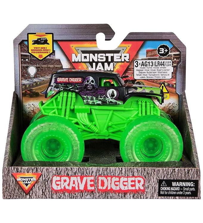 Monster Jam Truck - 1:43 - Light Up Wheels - Grave Digger