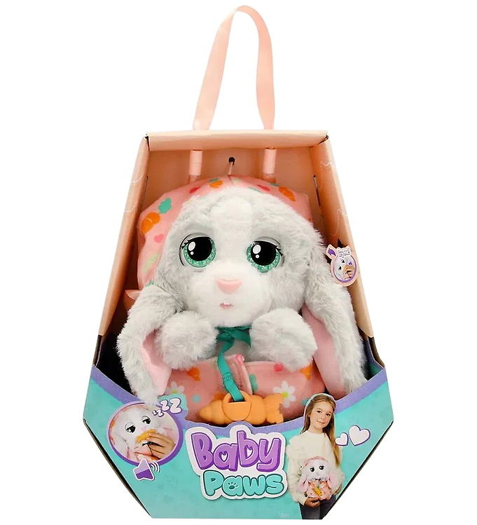 Baby Paws Interaktiv bamse - 24 cm - Bunny
