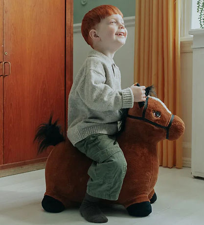 Krea Hoppedyr - Hop & Bounce Plush Horse - Brun