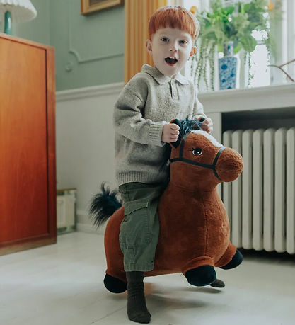 Krea Hoppedyr - Hop & Bounce Plush Horse - Brun