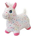 Krea Hoppedyr - Hop & Bounce Plush Horse - Rainbow m. Hvid Hår