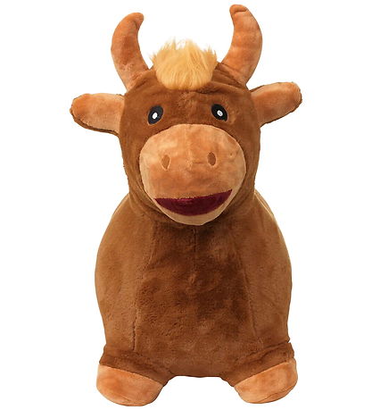 Krea Hoppedyr - Hop & Bounce Plush Cow - Brun