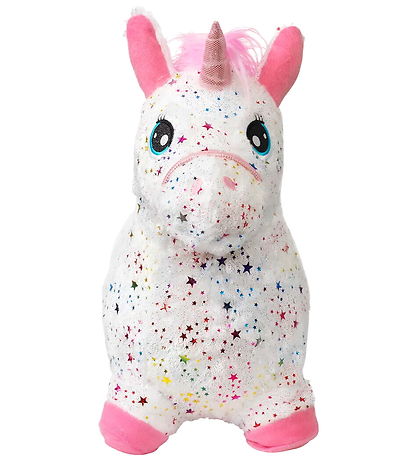 Krea Hoppedyr - Hop & Bounce Plush Unicorn m. Pink Hår