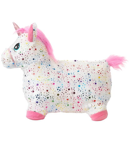 Krea Hoppedyr - Hop & Bounce Plush Unicorn m. Pink Hår