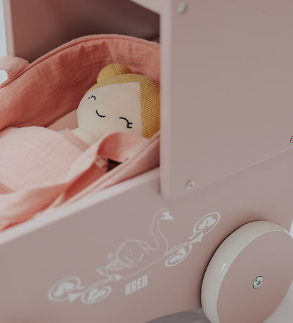 Krea Dukkevogn - Træ - Rose Krea Dukkevogn - Træ - Rose