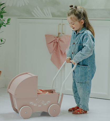 Krea Dukkevogn - Træ - Rose Krea Dukkevogn - Træ - Rose