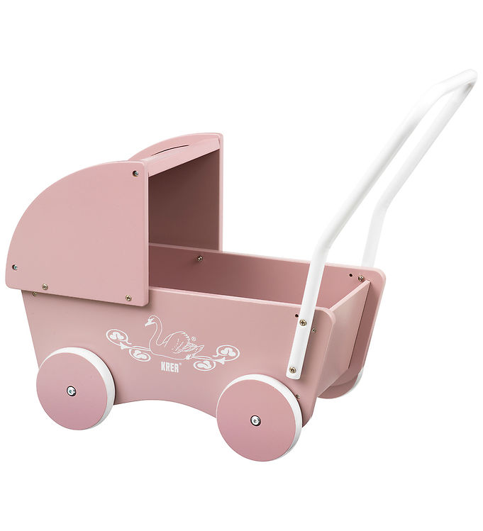 Krea Dukkevogn - Træ - Rose