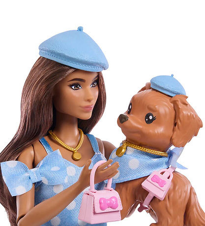 Barbie Dukke - 30 cm - Twinning Looks Brunette Polka Dots Barbie Dukke - 30 cm - Twinning Looks Brunette Polka Dots