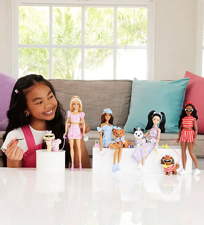 Barbie Dukke - 30 cm - Twinning Looks Brunette Polka Dots Barbie Dukke - 30 cm - Twinning Looks Brunette Polka Dots