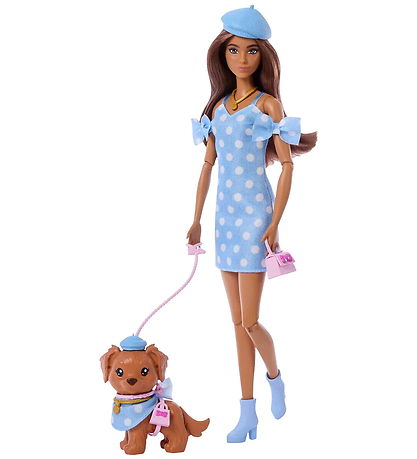 Barbie Dukke - 30 cm - Twinning Looks Brunette Polka Dots Barbie Dukke - 30 cm - Twinning Looks Brunette Polka Dots