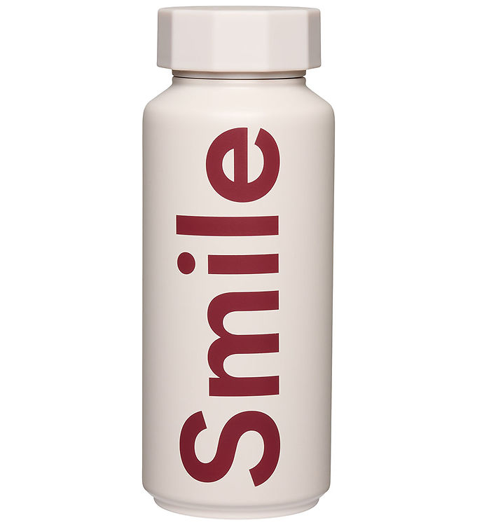 Design Letters Termoflaske - 500 ml - Smile - Pastel Beige